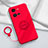 Custodia Silicone Ultra Sottile Morbida Cover con Magnetico Anello Supporto S01 per Vivo iQOO 10 Pro 5G Rosso
