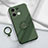 Custodia Silicone Ultra Sottile Morbida Cover con Magnetico Anello Supporto S02 per Oppo Reno8 5G Verde Notte