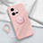 Custodia Silicone Ultra Sottile Morbida Cover con Magnetico Anello Supporto S02 per Vivo iQOO 10 Pro 5G Rosa