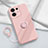 Custodia Silicone Ultra Sottile Morbida Cover con Magnetico Anello Supporto S03 per Oppo Reno8 Pro 5G