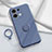 Custodia Silicone Ultra Sottile Morbida Cover con Magnetico Anello Supporto S03 per Oppo Reno8 Pro 5G Grigio Lavanda