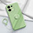 Custodia Silicone Ultra Sottile Morbida Cover con Magnetico Anello Supporto S03 per Oppo Reno9 Pro 5G Verde