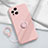 Custodia Silicone Ultra Sottile Morbida Cover con Magnetico Anello Supporto S04 per Oppo Find X3 5G