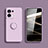 Custodia Silicone Ultra Sottile Morbida Cover con Magnetico Anello Supporto S05 per Oppo Reno8 Pro 5G Lavanda