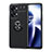 Custodia Silicone Ultra Sottile Morbida Cover con Magnetico Anello Supporto SD1 per OnePlus Nord 2T 5G Nero