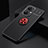 Custodia Silicone Ultra Sottile Morbida Cover con Magnetico Anello Supporto SD1 per OnePlus Nord CE 3 Lite 5G Rosso e Nero