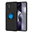 Custodia Silicone Ultra Sottile Morbida Cover con Magnetico Anello Supporto SD1 per Xiaomi Mi Note 10 Lite Blu e Nero