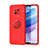 Custodia Silicone Ultra Sottile Morbida Cover con Magnetico Anello Supporto SD1 per Xiaomi Redmi 10X 5G Rosso