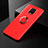 Custodia Silicone Ultra Sottile Morbida Cover con Magnetico Anello Supporto SD1 per Xiaomi Redmi Note 9S Rosso