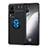 Custodia Silicone Ultra Sottile Morbida Cover con Magnetico Anello Supporto SD2 per Vivo X60 Pro 5G Blu e Nero