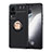 Custodia Silicone Ultra Sottile Morbida Cover con Magnetico Anello Supporto SD2 per Vivo X60 Pro 5G Oro e Nero