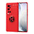 Custodia Silicone Ultra Sottile Morbida Cover con Magnetico Anello Supporto SD2 per Vivo X60 Pro+ Plus 5G Rosso
