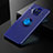 Custodia Silicone Ultra Sottile Morbida Cover con Magnetico Anello Supporto SD2 per Xiaomi Mi 10i 5G Blu