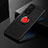 Custodia Silicone Ultra Sottile Morbida Cover con Magnetico Anello Supporto SD2 per Xiaomi Mi 10T 5G Rosso e Nero