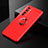 Custodia Silicone Ultra Sottile Morbida Cover con Magnetico Anello Supporto SD2 per Xiaomi Mi Note 10 Lite Rosso