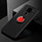 Custodia Silicone Ultra Sottile Morbida Cover con Magnetico Anello Supporto SD2 per Xiaomi Redmi 10X 4G Rosso e Nero