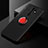 Custodia Silicone Ultra Sottile Morbida Cover con Magnetico Anello Supporto SD2 per Xiaomi Redmi 9 Prime India Rosso e Nero