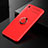 Custodia Silicone Ultra Sottile Morbida Cover con Magnetico Anello Supporto SD2 per Xiaomi Redmi 9A Rosso