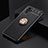 Custodia Silicone Ultra Sottile Morbida Cover con Magnetico Anello Supporto SD2 per Xiaomi Redmi Note 10 4G Oro e Nero