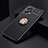 Custodia Silicone Ultra Sottile Morbida Cover con Magnetico Anello Supporto SD2 per Xiaomi Redmi Note 11T Pro 5G Oro e Nero