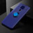 Custodia Silicone Ultra Sottile Morbida Cover con Magnetico Anello Supporto SD2 per Xiaomi Redmi Note 9 Blu