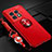 Custodia Silicone Ultra Sottile Morbida Cover con Magnetico Anello Supporto SD3 per OnePlus Ace 2 5G Rosso