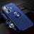 Custodia Silicone Ultra Sottile Morbida Cover con Magnetico Anello Supporto SD3 per Vivo T1 Pro 5G Blu