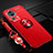Custodia Silicone Ultra Sottile Morbida Cover con Magnetico Anello Supporto SD3 per Xiaomi Mi 13 Lite 5G Rosso