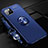 Custodia Silicone Ultra Sottile Morbida Cover con Magnetico Anello Supporto T01 per Apple iPhone 11 Pro