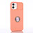 Custodia Silicone Ultra Sottile Morbida Cover con Magnetico Anello Supporto T01 per Apple iPhone 12