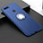 Custodia Silicone Ultra Sottile Morbida Cover con Magnetico Anello Supporto T01 per Huawei Honor V20 Blu