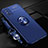 Custodia Silicone Ultra Sottile Morbida Cover con Magnetico Anello Supporto T01 per Huawei Honor X10 Max 5G Blu