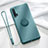 Custodia Silicone Ultra Sottile Morbida Cover con Magnetico Anello Supporto T01 per Huawei Nova 6 5G
