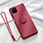 Custodia Silicone Ultra Sottile Morbida Cover con Magnetico Anello Supporto T01 per Huawei Nova 6 SE Rosso Rosa