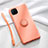 Custodia Silicone Ultra Sottile Morbida Cover con Magnetico Anello Supporto T01 per Huawei Nova 7i Arancione