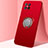 Custodia Silicone Ultra Sottile Morbida Cover con Magnetico Anello Supporto T01 per Huawei Nova 8 SE 5G Rosso