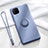 Custodia Silicone Ultra Sottile Morbida Cover con Magnetico Anello Supporto T01 per Huawei P40 Lite Viola