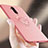 Custodia Silicone Ultra Sottile Morbida Cover con Magnetico Anello Supporto T01 per OnePlus 7T Pro Rosa