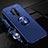 Custodia Silicone Ultra Sottile Morbida Cover con Magnetico Anello Supporto T01 per OnePlus 8 Pro