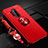 Custodia Silicone Ultra Sottile Morbida Cover con Magnetico Anello Supporto T01 per OnePlus 8 Pro