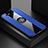 Custodia Silicone Ultra Sottile Morbida Cover con Magnetico Anello Supporto T01 per Oppo K1 Blu