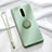 Custodia Silicone Ultra Sottile Morbida Cover con Magnetico Anello Supporto T01 per Oppo R17 Pro Verde