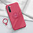 Custodia Silicone Ultra Sottile Morbida Cover con Magnetico Anello Supporto T01 per Oppo Reno3