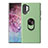 Custodia Silicone Ultra Sottile Morbida Cover con Magnetico Anello Supporto T01 per Samsung Galaxy Note 10 Plus Verde