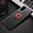 Custodia Silicone Ultra Sottile Morbida Cover con Magnetico Anello Supporto T01 per Samsung Galaxy S20 Plus 5G Rosso e Nero