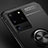 Custodia Silicone Ultra Sottile Morbida Cover con Magnetico Anello Supporto T01 per Samsung Galaxy S20 Ultra 5G
