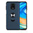 Custodia Silicone Ultra Sottile Morbida Cover con Magnetico Anello Supporto T01 per Xiaomi Poco M2 Pro Blu