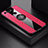 Custodia Silicone Ultra Sottile Morbida Cover con Magnetico Anello Supporto T02 per Huawei Honor V20 Rosso