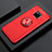 Custodia Silicone Ultra Sottile Morbida Cover con Magnetico Anello Supporto T02 per Huawei Mate 20 Pro Rosso
