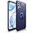 Custodia Silicone Ultra Sottile Morbida Cover con Magnetico Anello Supporto T02 per Huawei Nova 6 SE Blu